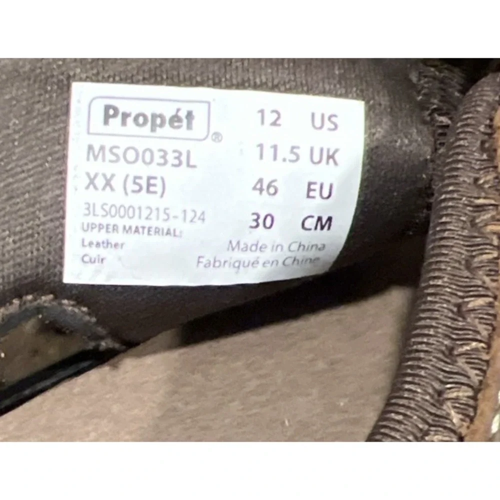 New Propet Hudson Sandals Brown Leather Shoes Men's Size 12 Wide XX 5E MSO033L